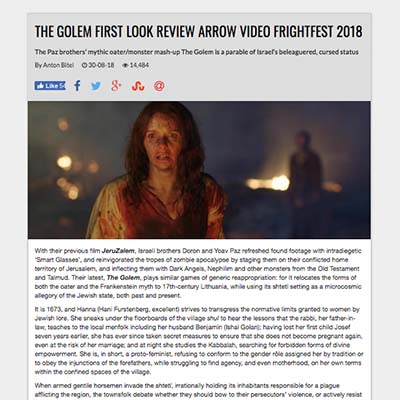 THE GOLEM FIRST LOOK REVIEW ARROW VIDEO FRIGHTFEST 2018